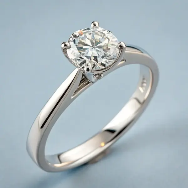 Anel de Solitário de Ouro