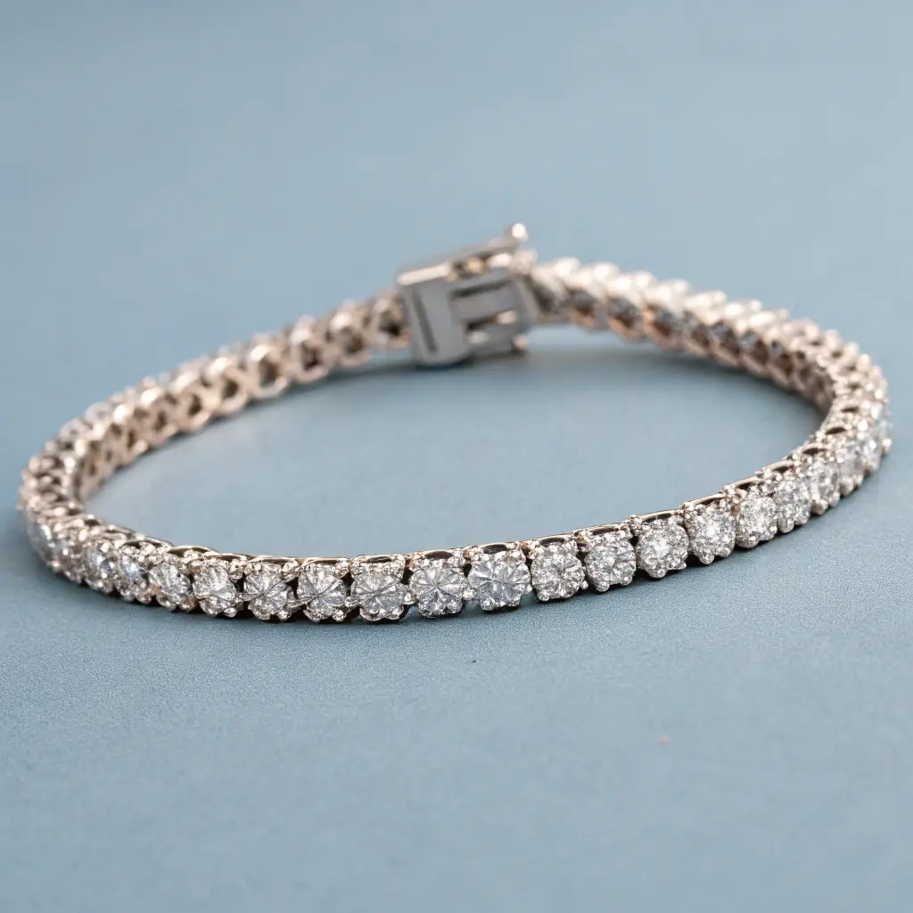 Pulseira de Ouro 18k com Diamantes