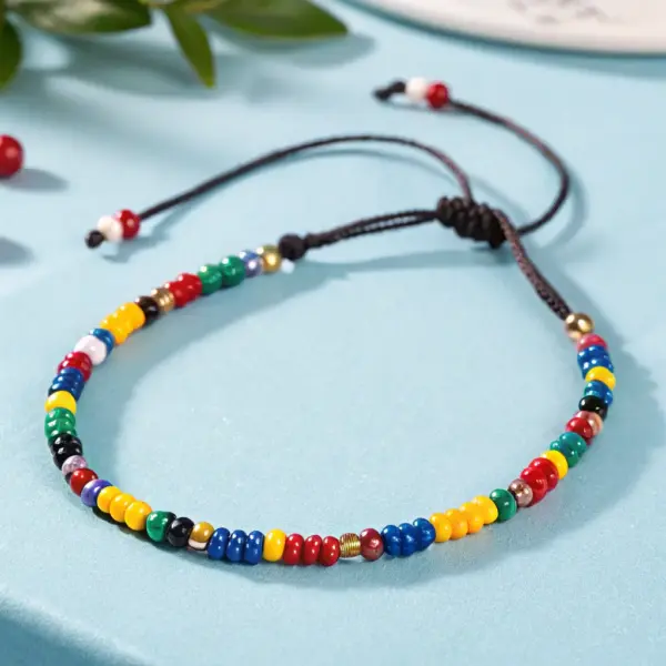 Pulseira de Amizade com Miçangas