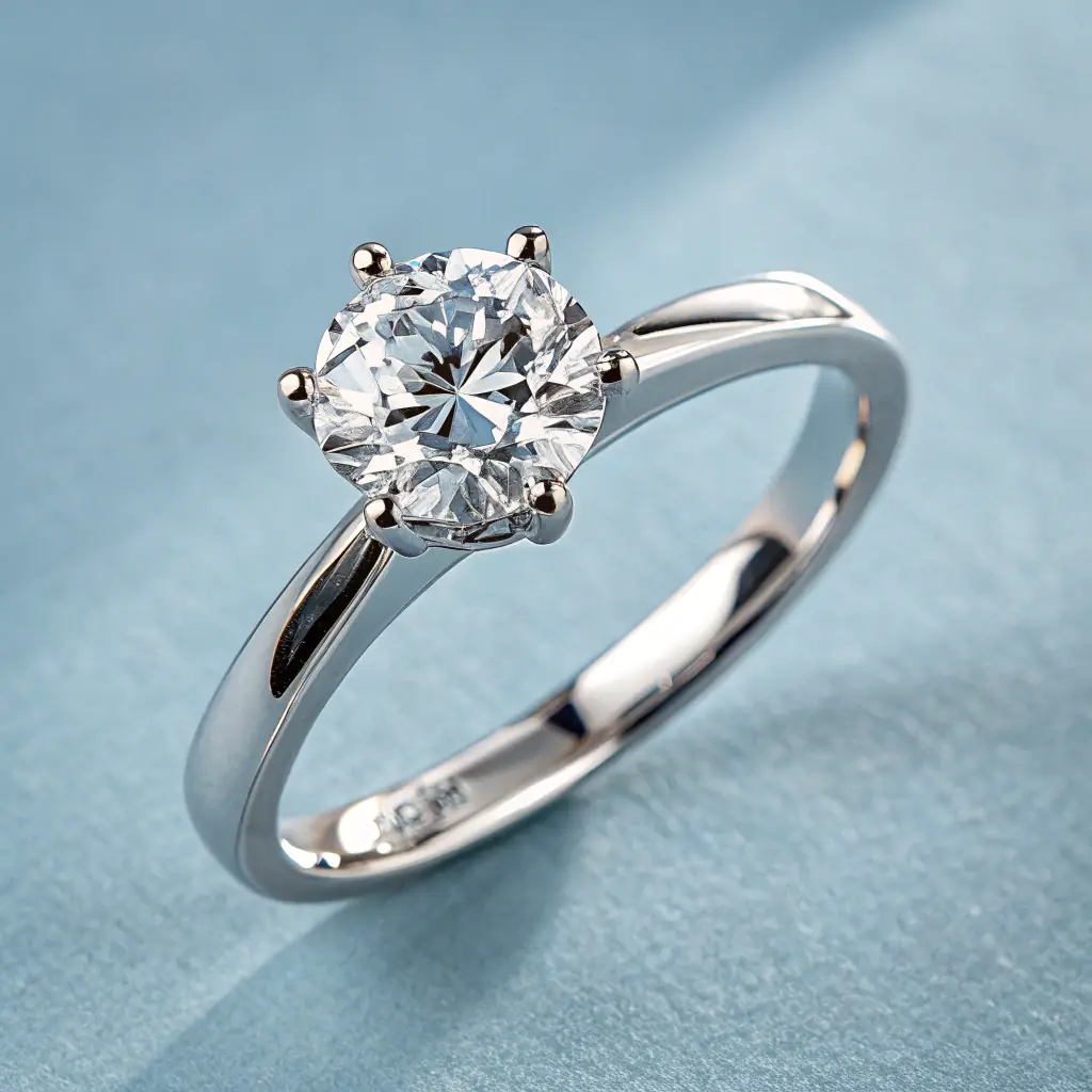 Anel de Noivado em Ouro com Diamante