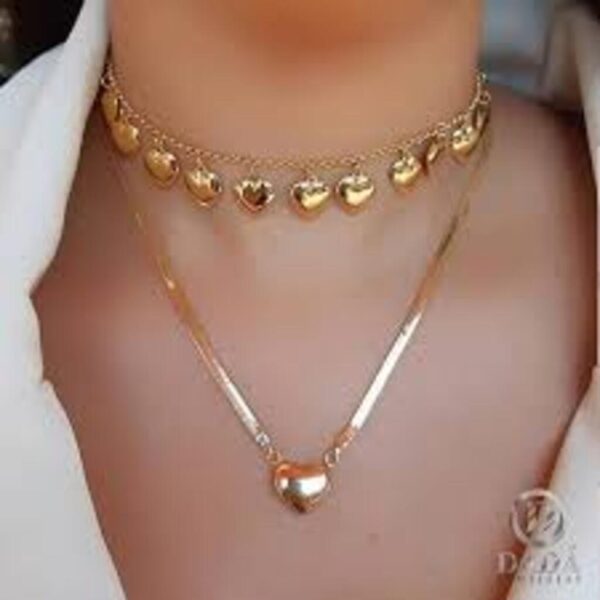 Colar de coração em ouro 18k