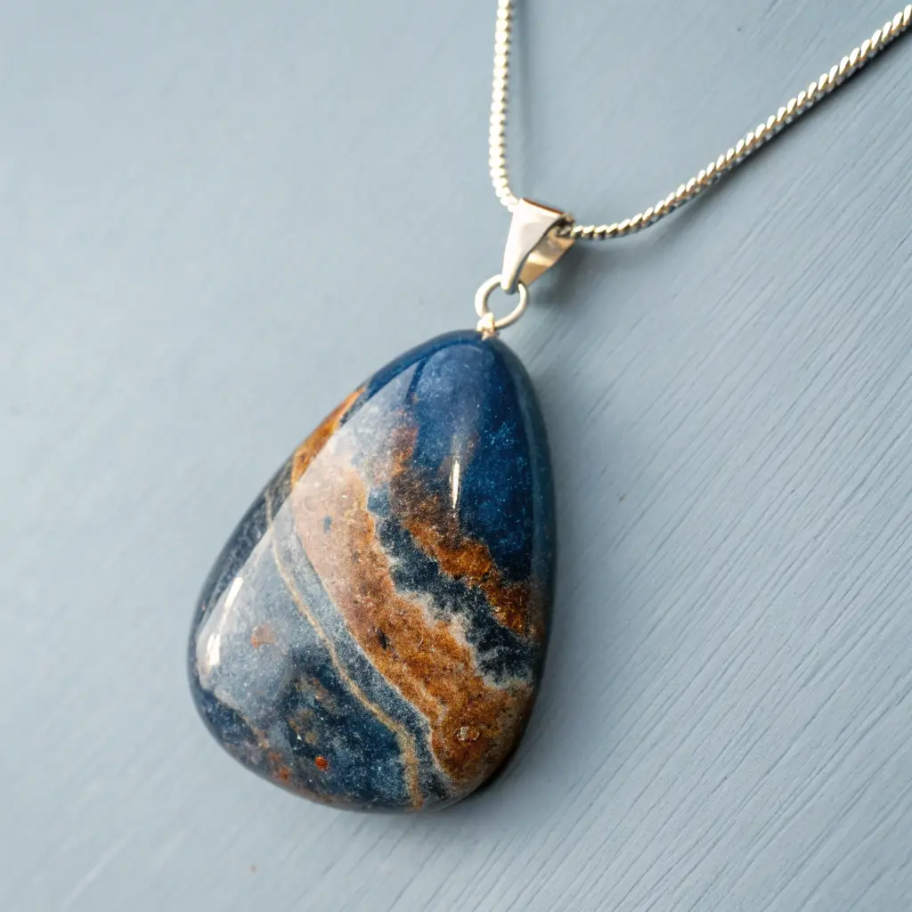 Colar com Pendente de Pedras Naturais