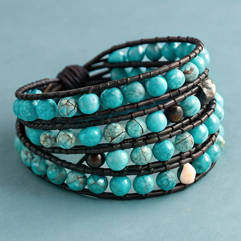 Pulseira de Charme de Pedra Natural