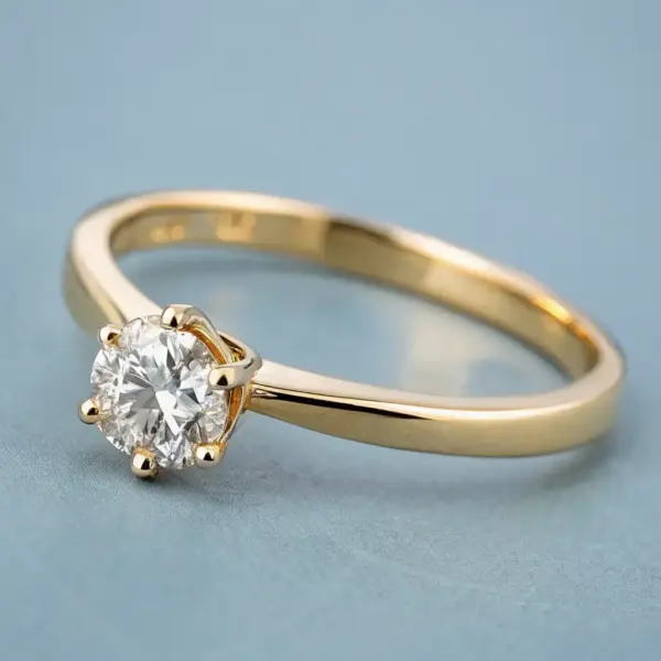 Anel Solitário Elegante