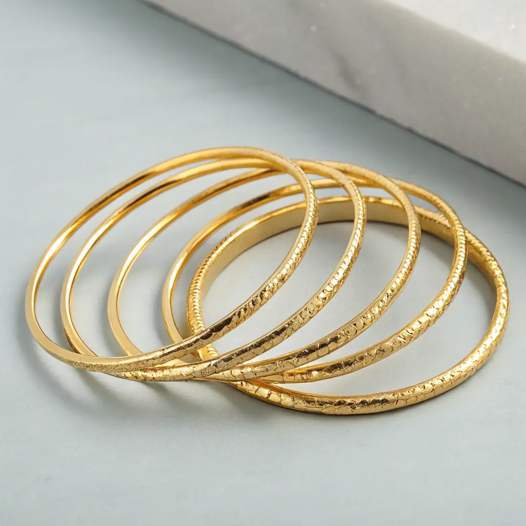 Pulseira de Ouro com Pedras Rosa